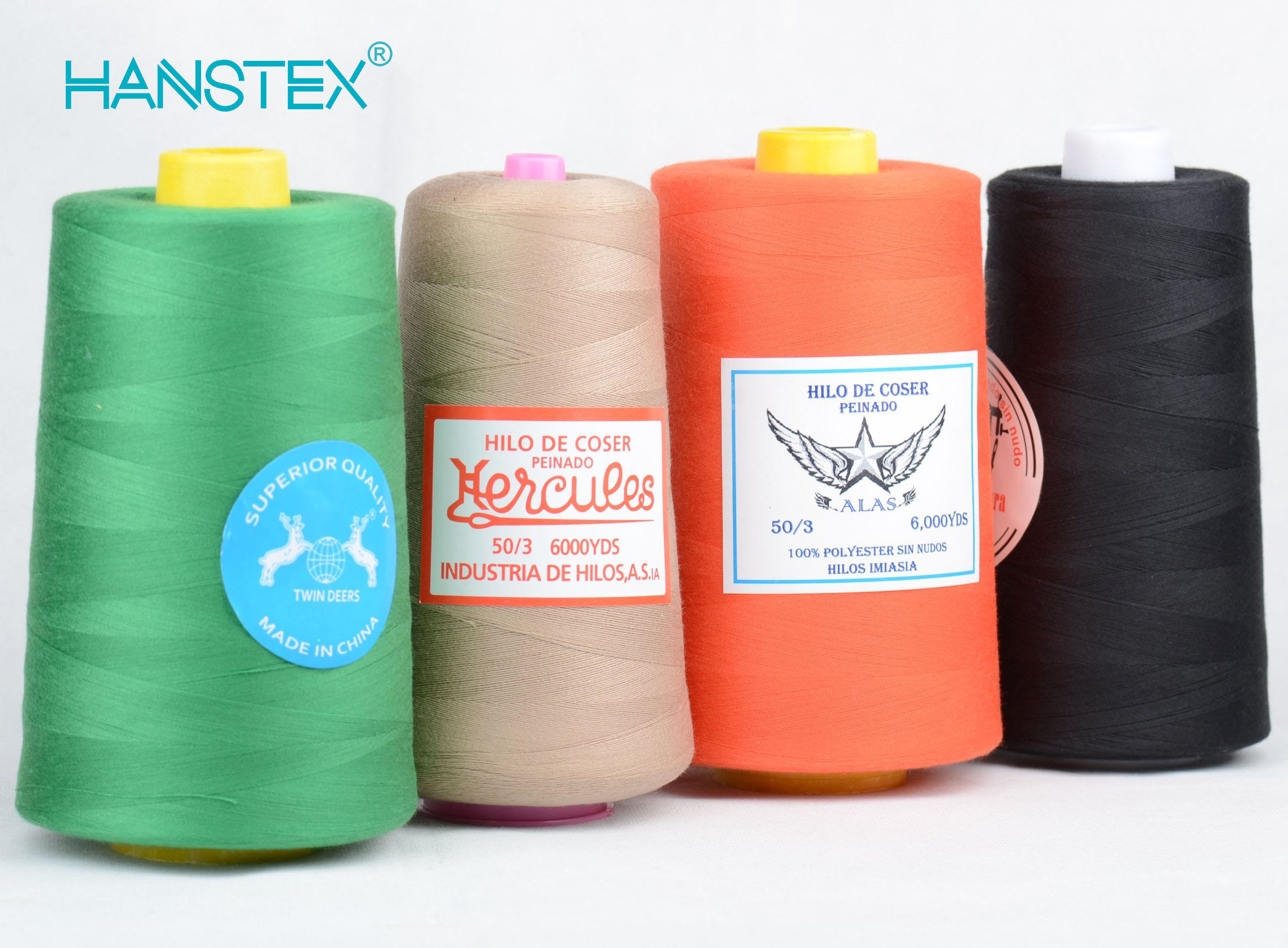 Factory Wholesale Cheap Tex 78 Polyester Sewing Thread 50/3 6000yds Hilo De Coser Peinado Sin Nudo Premium Costura