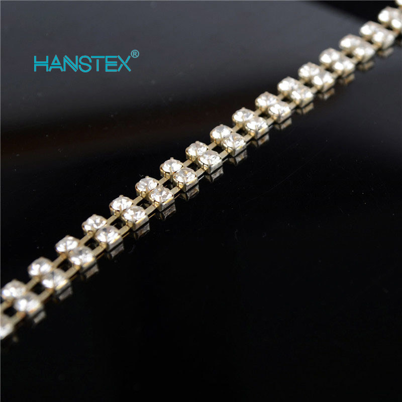 Hans New Well Designed Clear Rhinestone Cup Chain 10mm