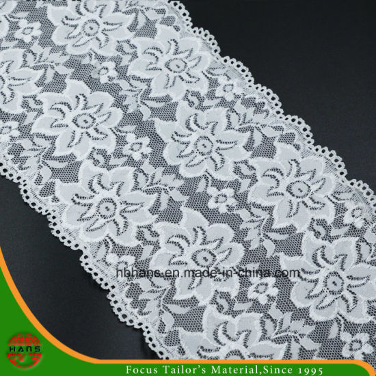White Floral Elastic Lace (HSTF-1708)