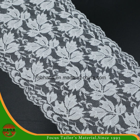 White Floral Elastic Lace (HSTF-1715)