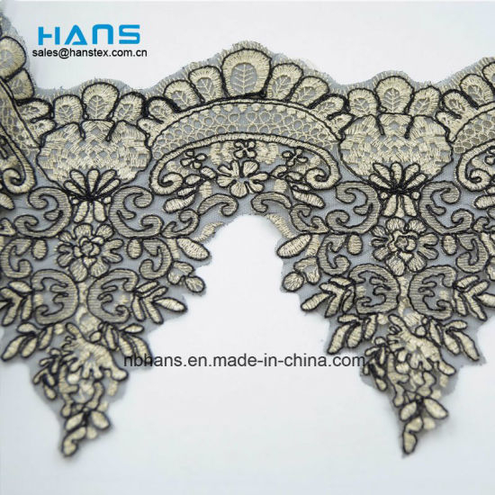 2018 New Design Embroidery Lace on Organza (HC-1826)