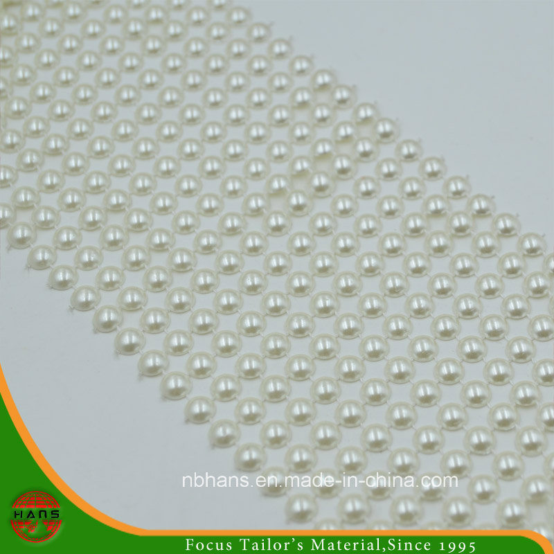 Hans China Factory Strong Fashion Pearl Banding Trimming for Garment