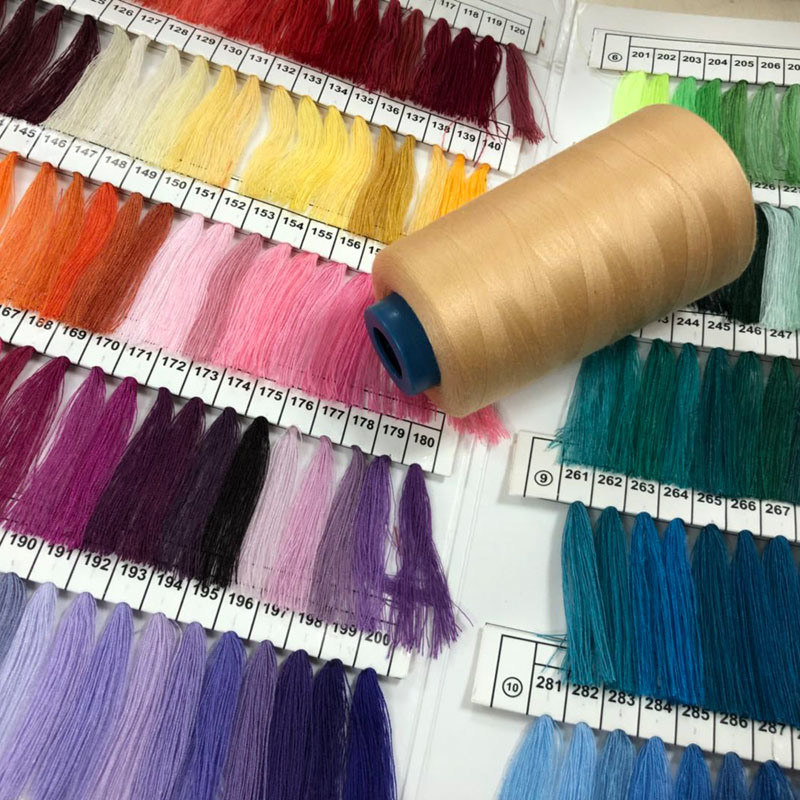 Wholesale 40s/2 Spun 100% Polyester Sewing Thread Kit 500m 1000m Small Cone Sewing Thread on Spool