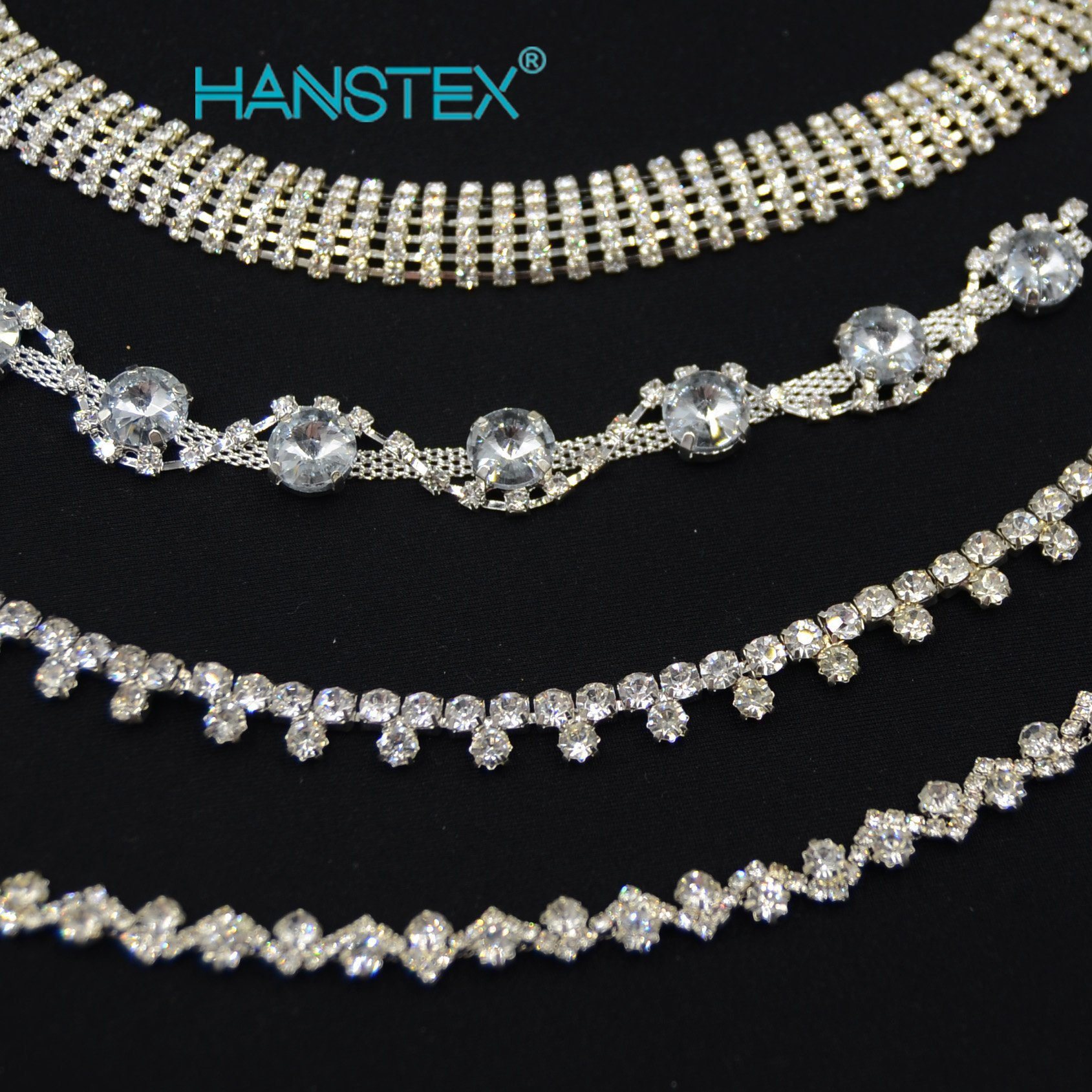 Crystal Rhinestone Cup Chain and Rhinestone Chain Trim Yard for Shoes Clothes