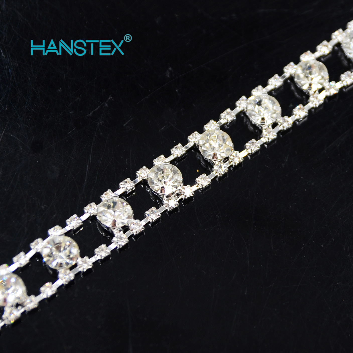 New Arrival Fashion Metal Crystal Diamond Rhinestone Cup Chain for Clothings