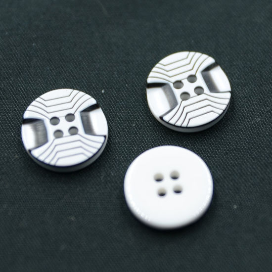 4holes New Design Polyester Button (S-044)
