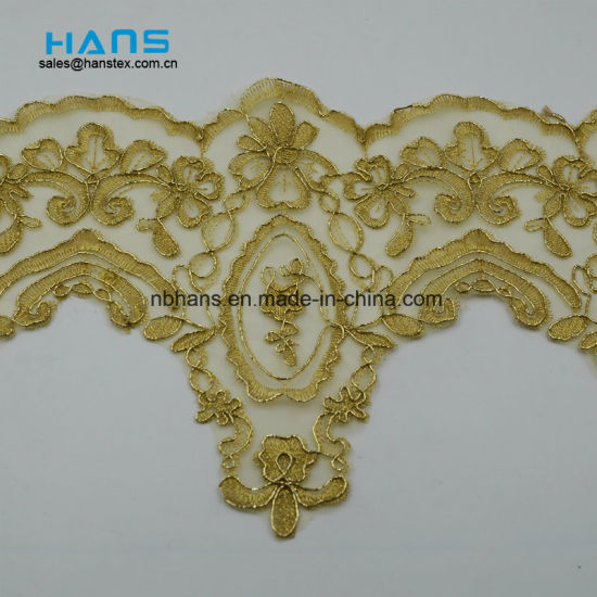 2018 New Design Embroidery Lace on Organza (HC-1843)