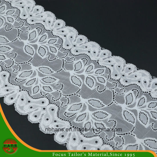 White Floral Elastic Lace (MXD-480)