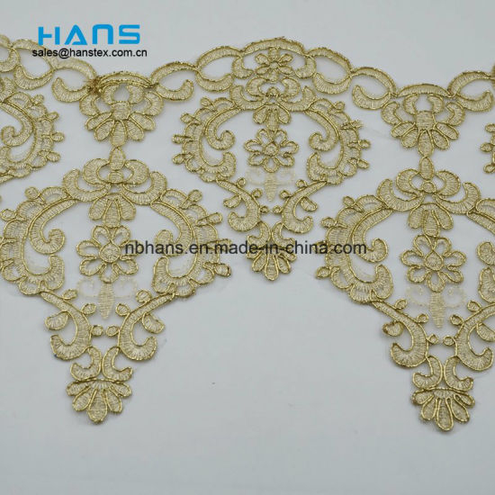 2018 New Design Embroidery Lace on Organza (HC-1838)