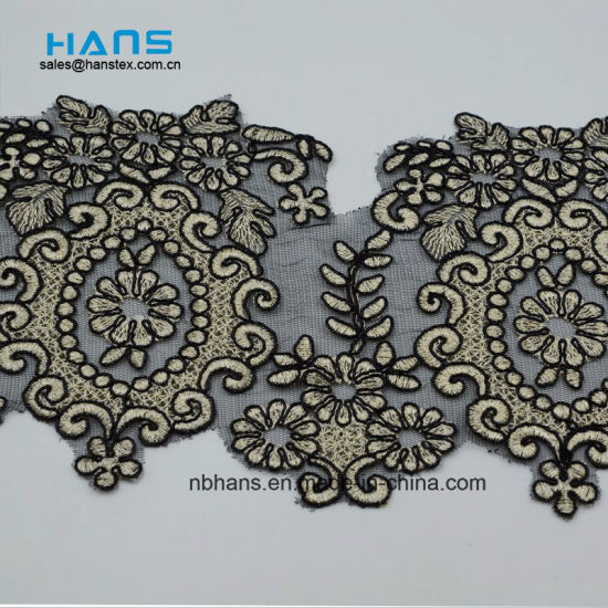 2018 New Design Embroidery Lace on Organza (HC-1822)