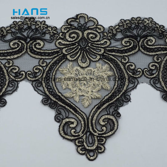 2018 New Design Embroidery Lace on Organza (HC-1824)