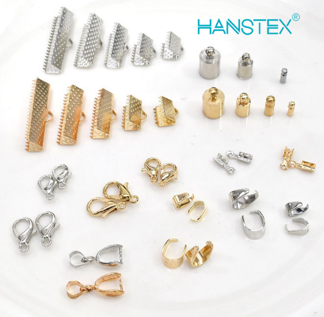Cord Crimp End Beads Buckle Tips Clasp Cord Flat Cover Clasps for Jewelry Making Findings DIY Necklace Bracelet Connectors