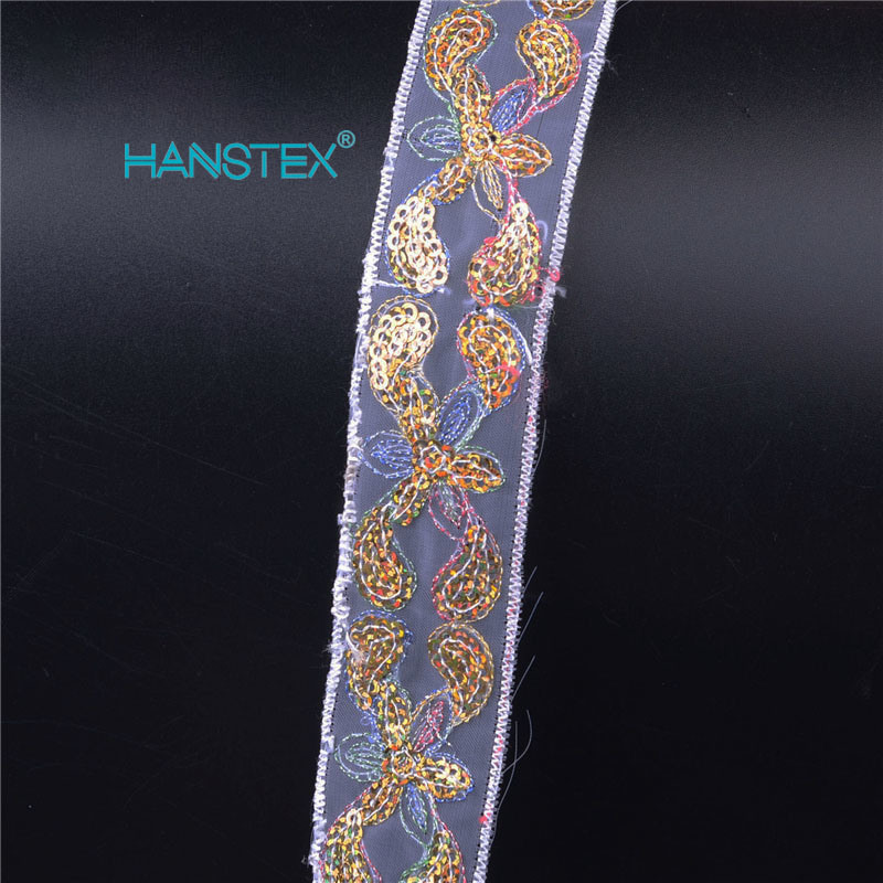 Hans Promotion Cheap Price Colorful Lace Trim Embroidery