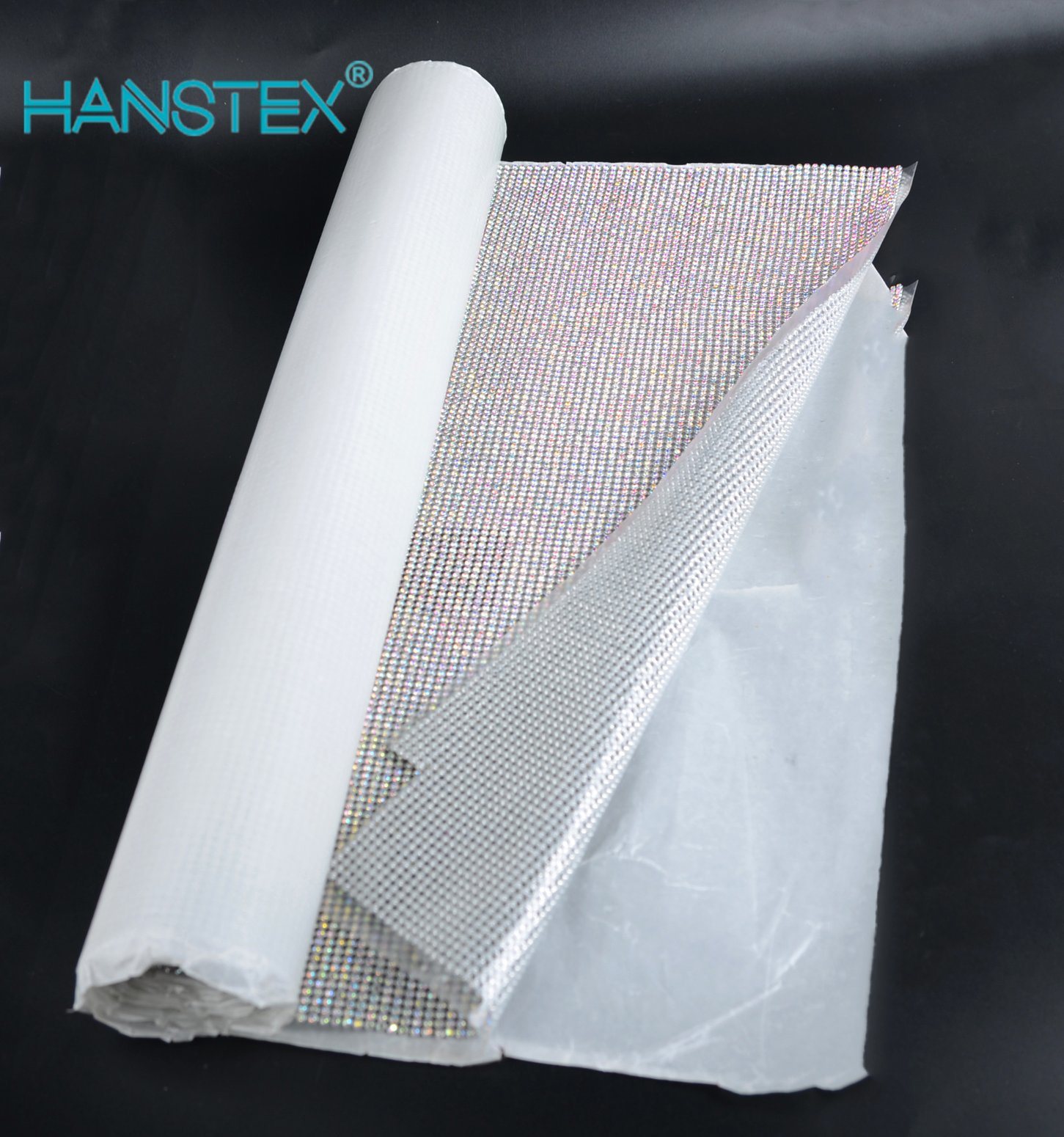 Hans Top Quality Heat Transfer Adhesive Crystal Resin Rhinestone Mesh