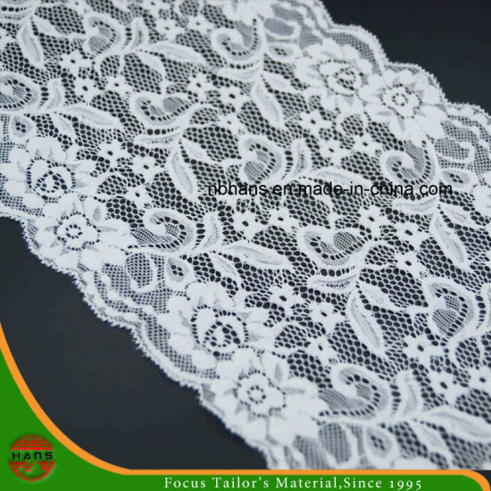 White Floral Elastic Lace (FJXD-21)