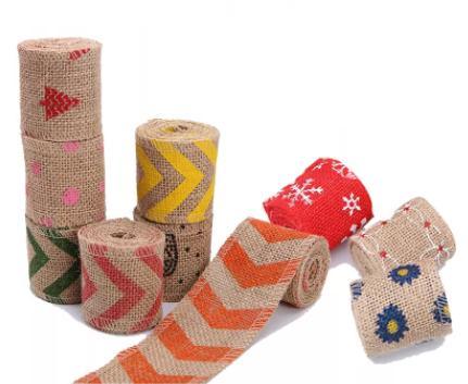 Wholesale Natural Jute Wrapping Strips, Decorative Ribbon, Jute Decorations, Natural Burlap Hessian Fabric Gift Ribbon, Easy to Cut, for DIY Craft, Wedding