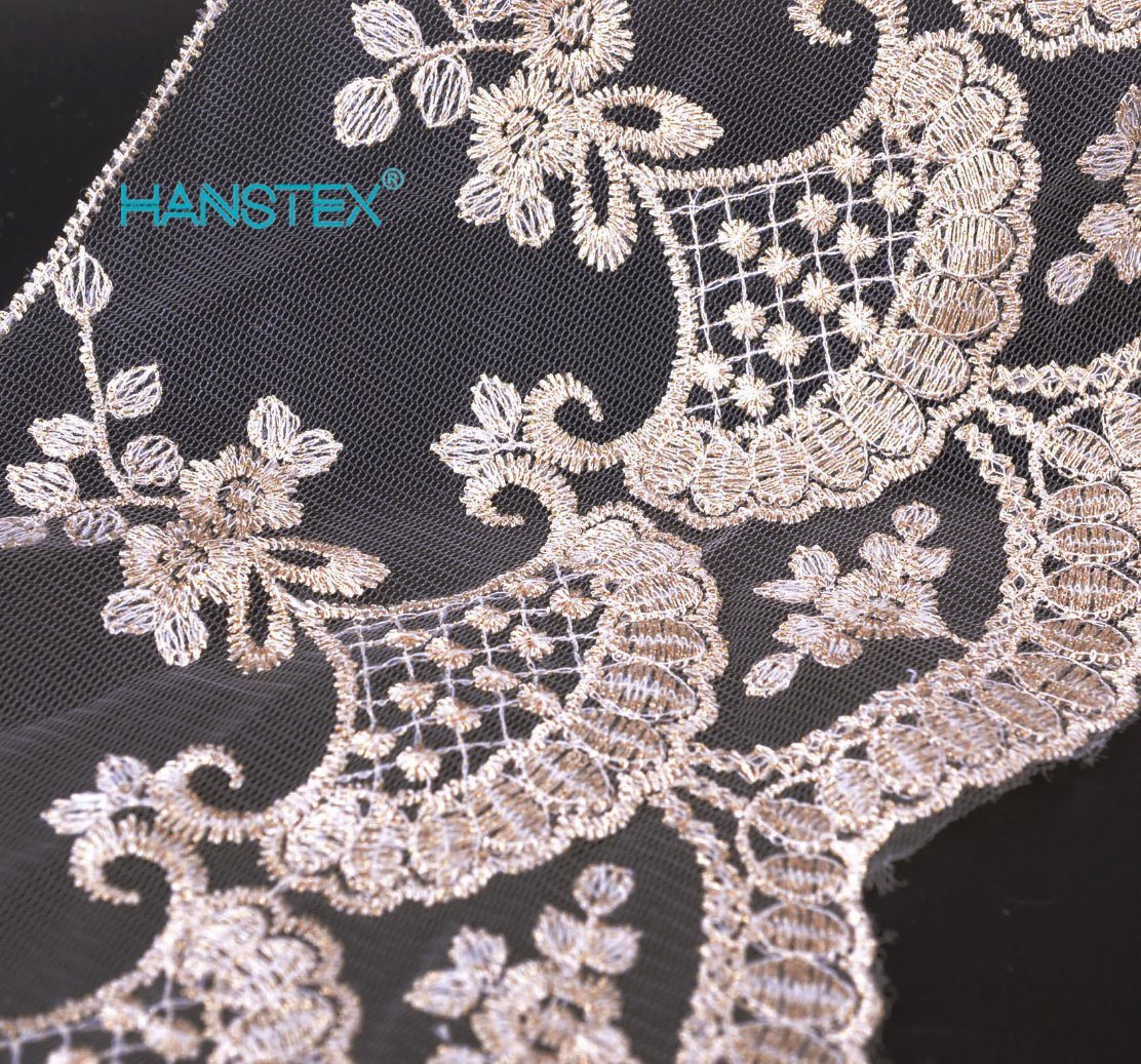 Hans Wholesaler Custom Stylish Embroidery Lace Fabric