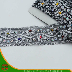 2016 New Design Embroidery Lace on Organza (HD-043)