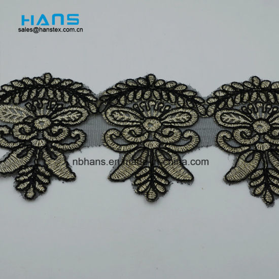2018 New Design Embroidery Lace on Organza (HC-1819)