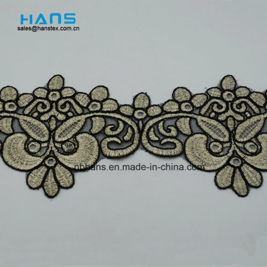 2018 New Design Embroidery Lace on Organza (HC-1815)