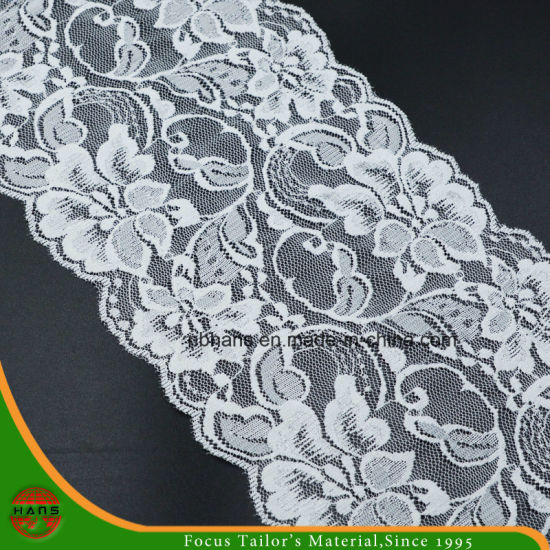 White Floral Elastic Lace (HSTF-1704)