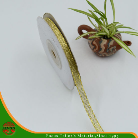 Golden Silver Gift Packaging Ribbon (HANS-86#-117)