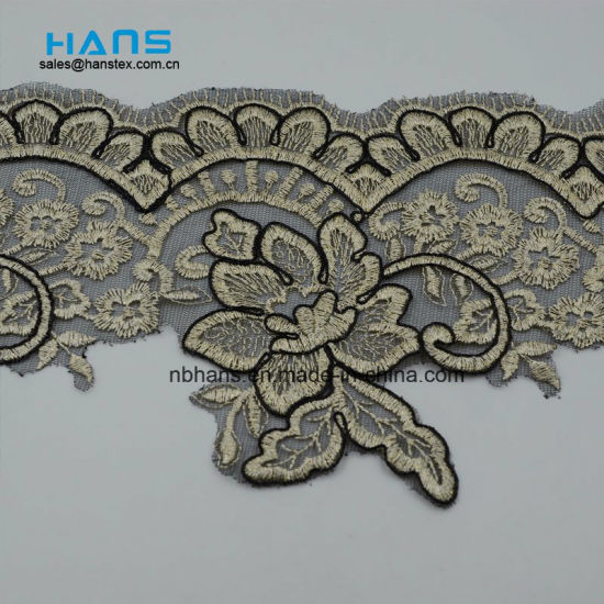 2018 New Design Embroidery Lace on Organza (HC-1820)