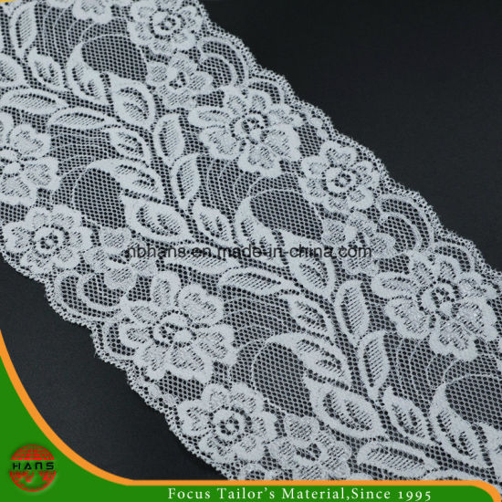 White Floral Elastic Lace (HSTF-1711)