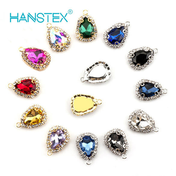 Factory Wholesale Single Hanging Crystal Buckle Water Drop Claw Drill Pendant Jewelry