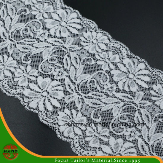 White Floral Elastic Lace (HSTF-1714)