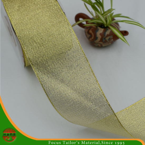 Golden Gift Packaging Ribbon (HANS-86#-121)