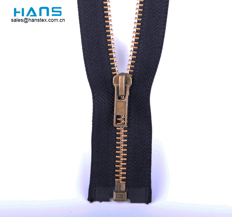 Hans Cheap Promotional Wholesale Colorful Golden Metal Zipper