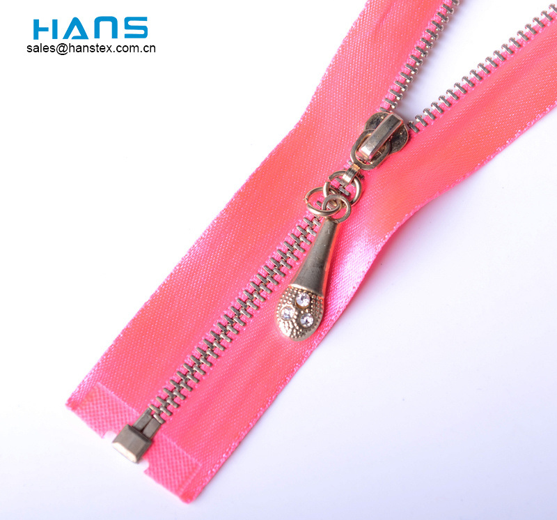 Hans No 5 Garment Jacket Pink Gold Teeth Zipper