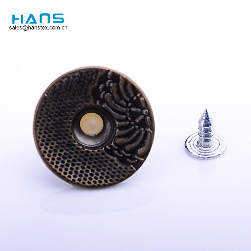 Hans Amazon Top Seller Clothing Custom Jeans Rivets Buttons