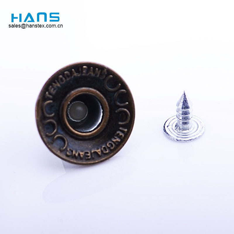 Hans Fashion Custom Colored Jeans Buttons and Rivets