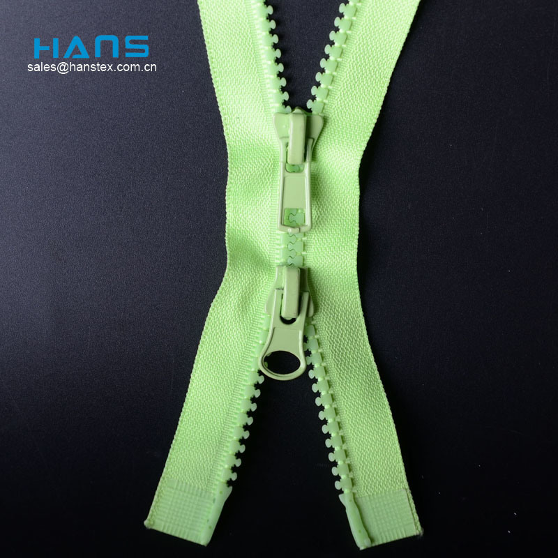 Hans Example of Standardized OEM Strong Molded Plastic Zipper