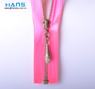 Hans No 5 Garment Jacket Pink Gold Teeth Zipper