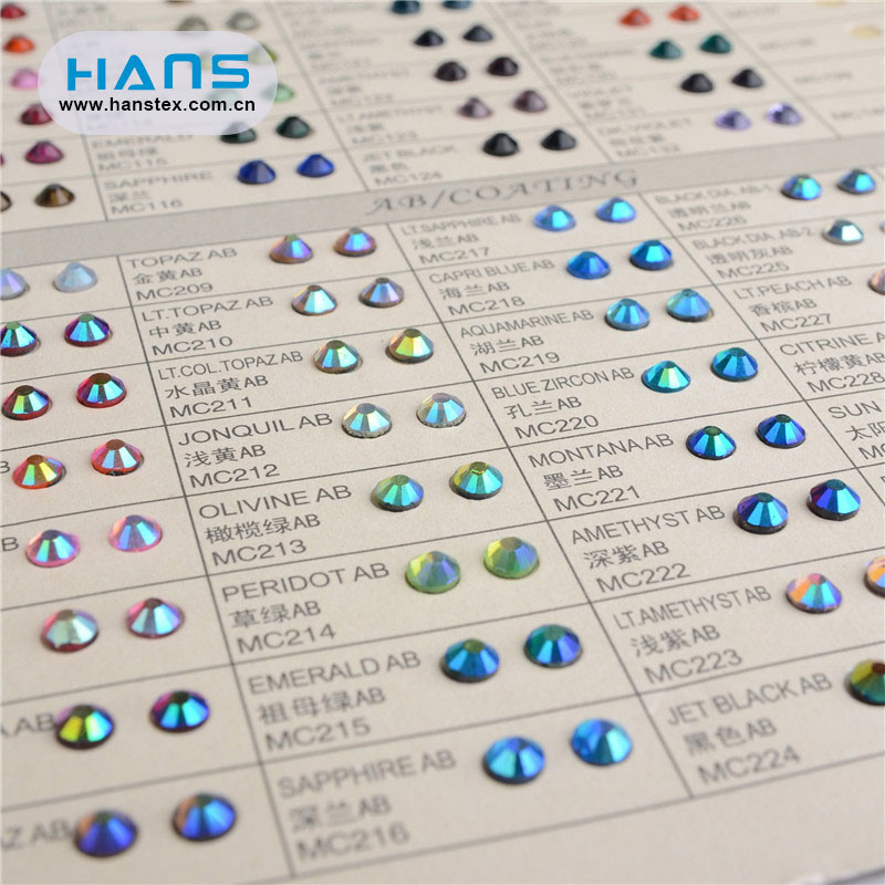 Hans Factory Hot Sales Transparent Glass Rhinestone