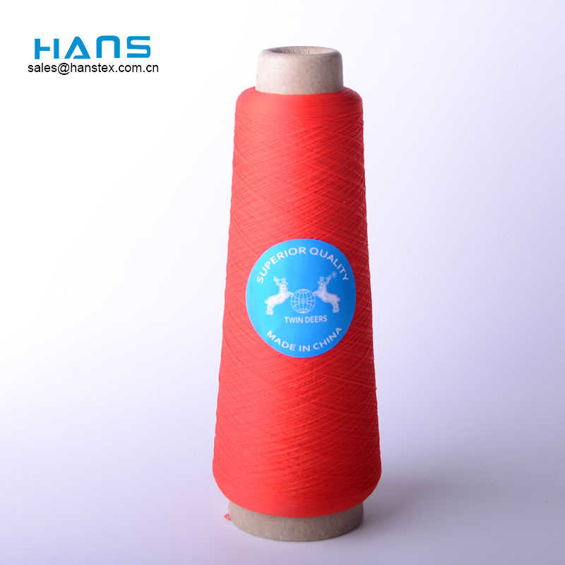 Hans China Supplier Bright Color 3 Ply Polyester Thread