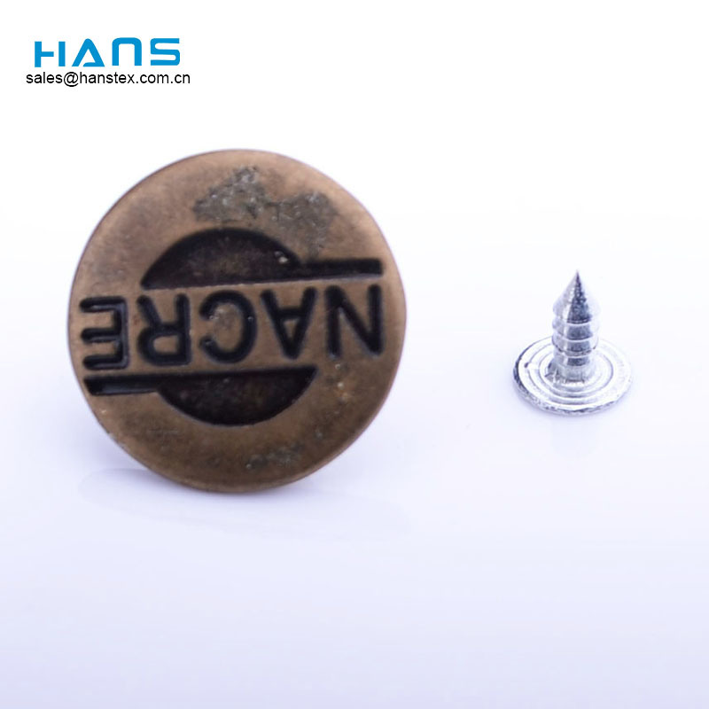 Hans Chinese Supplier New Design Jeans Metal Buttons