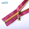 Hans Free Design Logo Color Nylon Spiral Zipper