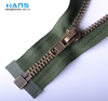 Hans Eco Custom Made High Strength Antique Brass Zipper