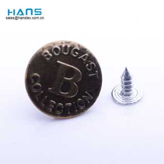 Hans ODM / OEM Design New Style Metal Button for Jeans