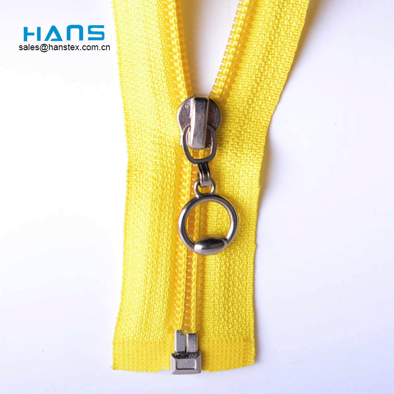 Hans Promotion Cheap Price Colorful Fancy Yellow Zipper