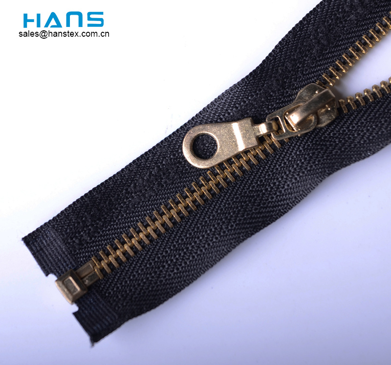 Hans Wholesale Custom Logo Color Metal Gold Zipper