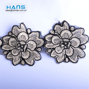 Hans Factory Wholesale Colorful Embroidery Black Lace