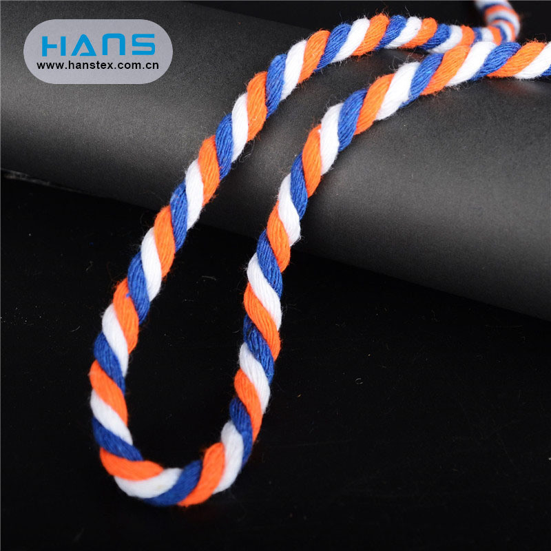 Hans Customized Logo Solid Cotton Rope