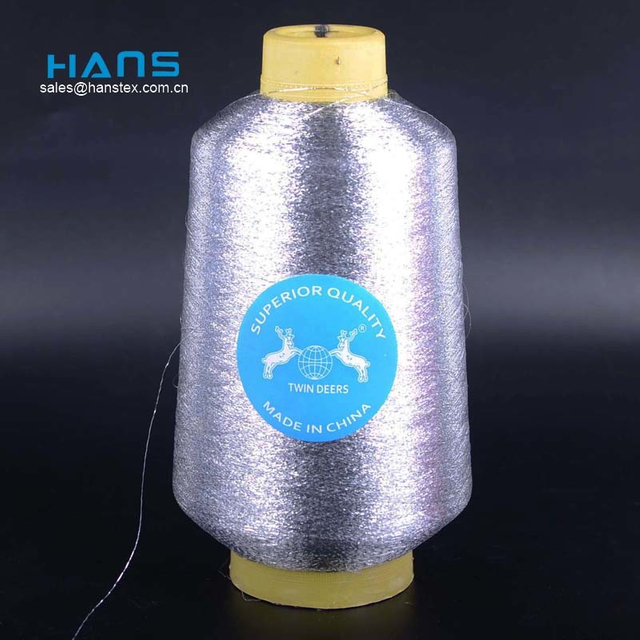 Hans Most Popular and Hot Dyed Silver Metallic Knitting Yarn