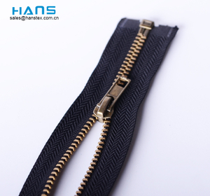 Hans Cheap Promotional Wholesale Colorful Golden Metal Zipper