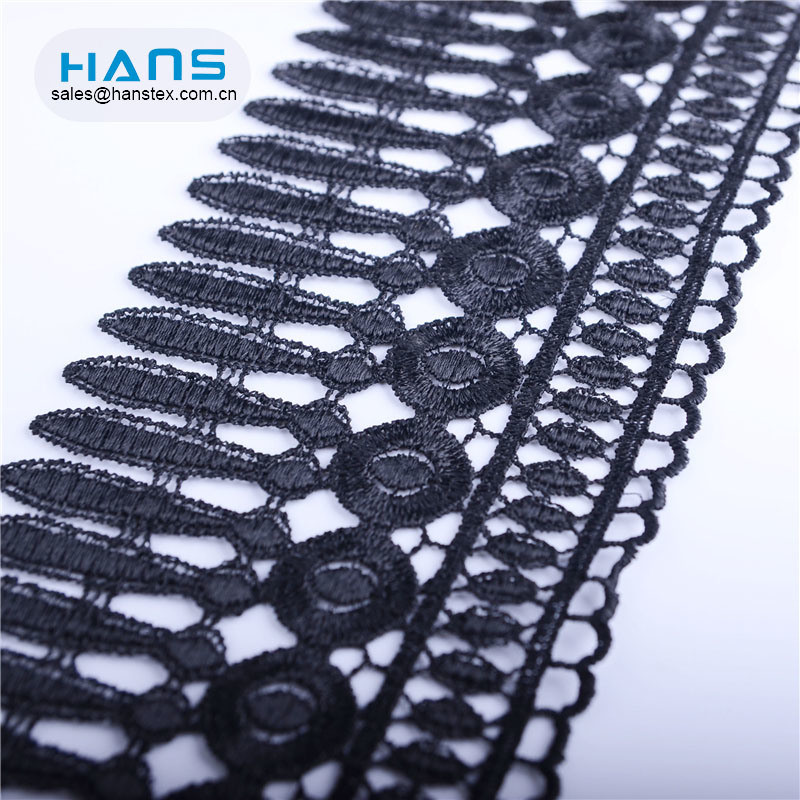 Hans Top Quality Beige Chemical Lace Embroidery Fabric